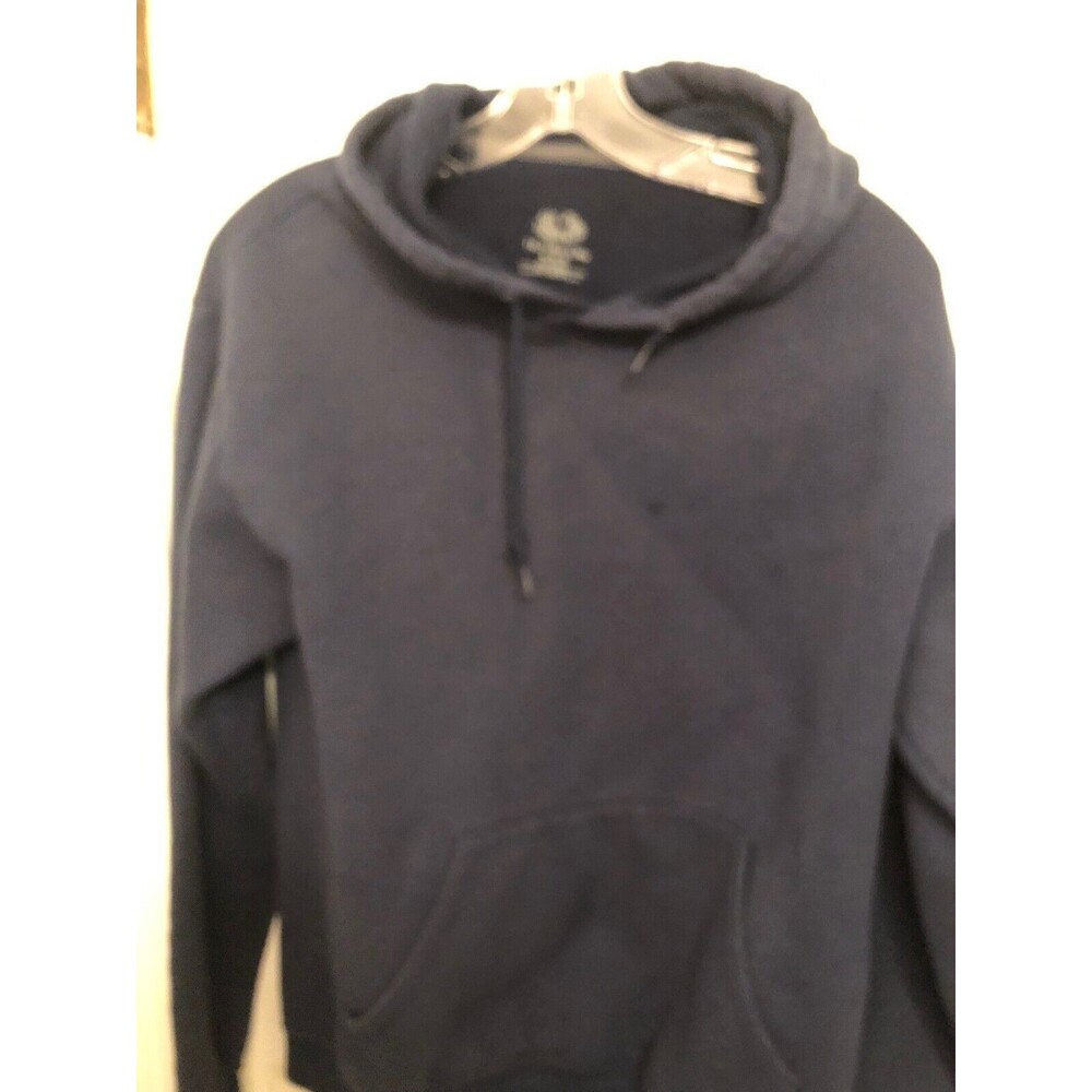 Fruit of‎ the Loom 12 oz Supercotton 70/30 Pullover Hoodie Fleece Medium Navy